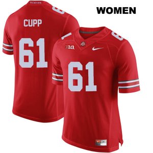 Women's NCAA Ohio State Buckeyes Gavin Cupp #61 College Stitched Authentic Nike Red Football Jersey VC20P80YD